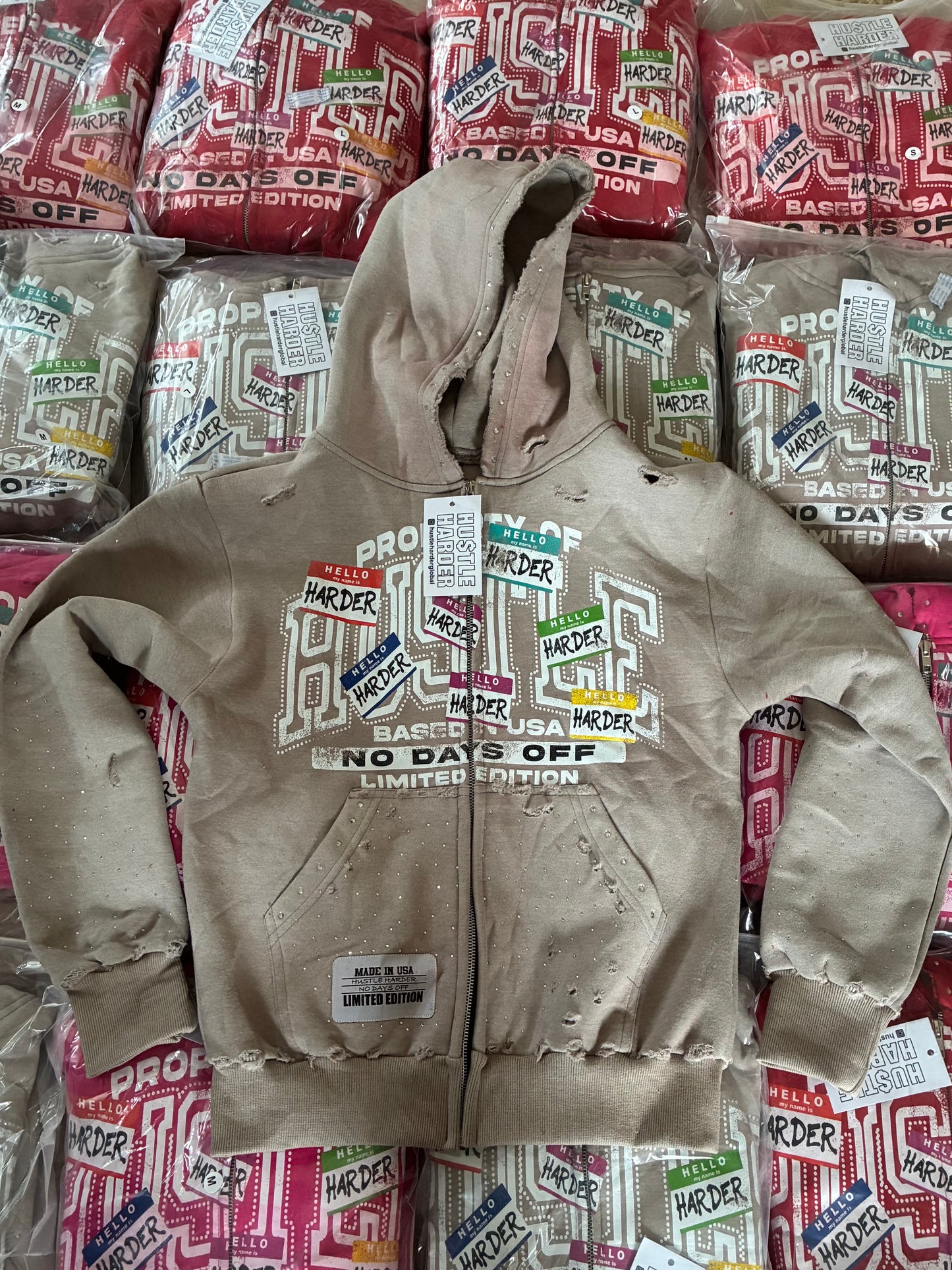 “No days off” Zip ups