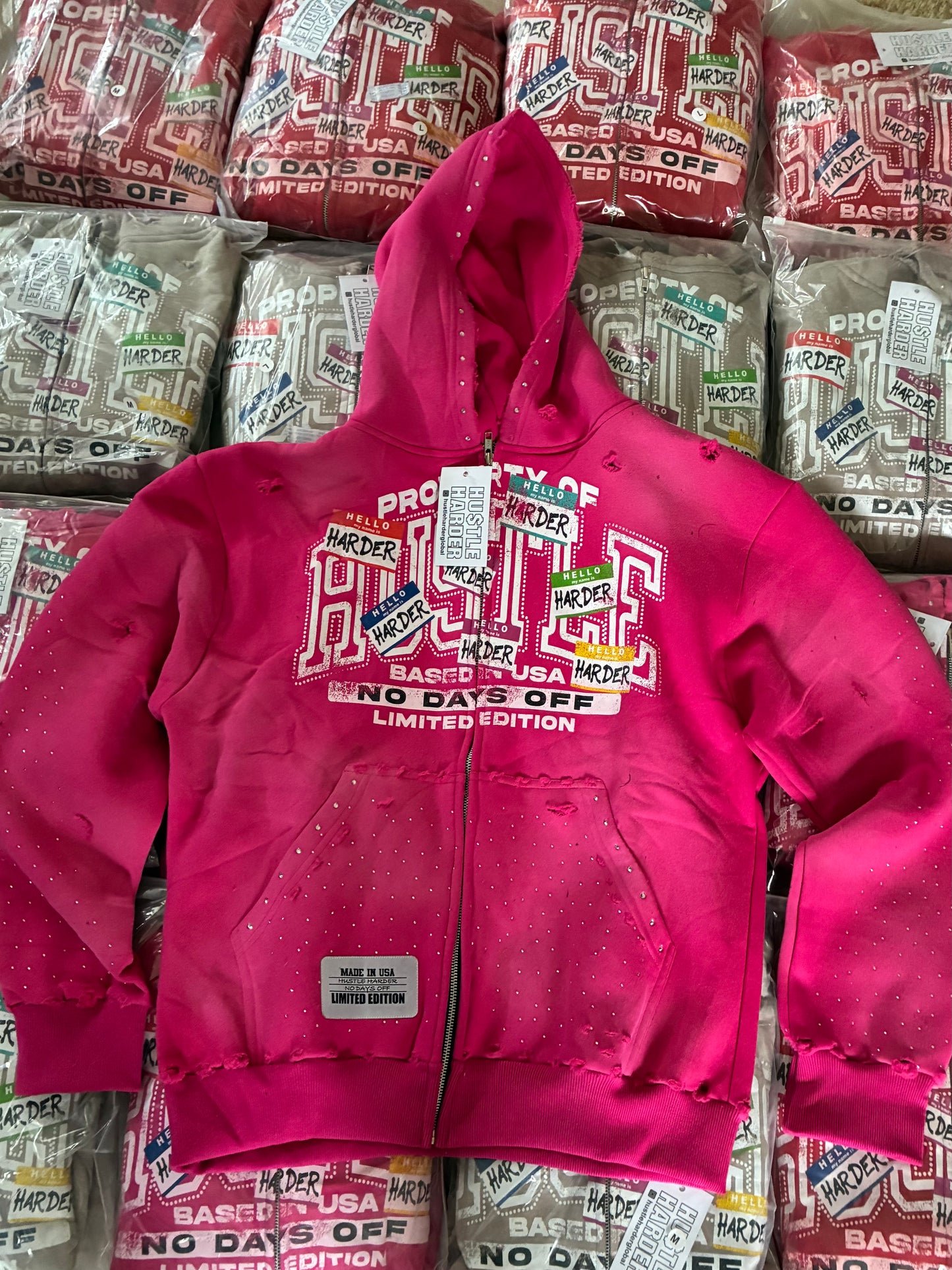 “No days off” Zip ups