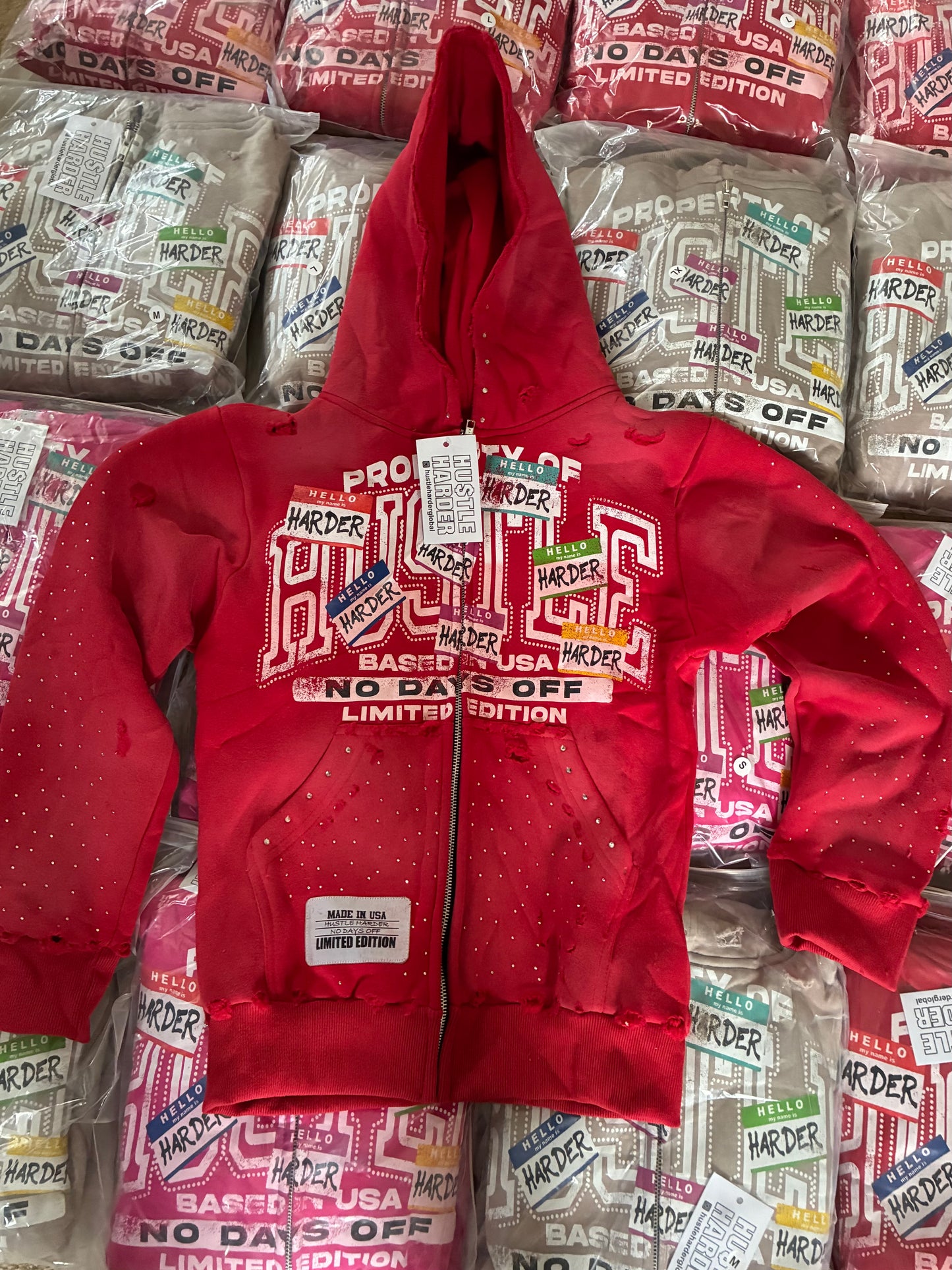 “No days off” Zip ups